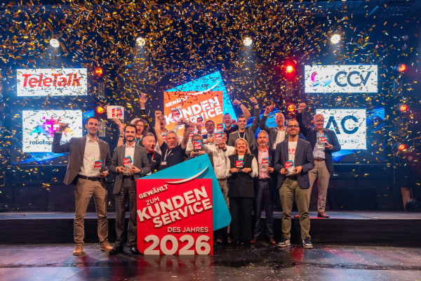 DAS SIND DIE GEWINNER VON "GEWÄHLT ZUM KUNDENSERVICE DES JAHRES 2026"!