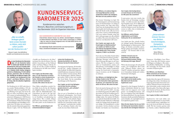 KUNDENSERVICE-BAROMETER 2025: EINBLICKE IM EXPERTEN-INTERVIEW MIT MATURIN CRAPLET UND RAINER WILMERS